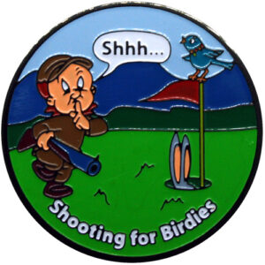 Shooting for Birdies golf ball marker