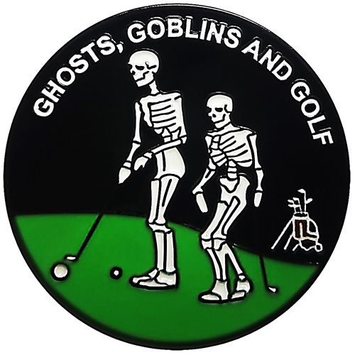 Ghost, Goblins, and Golf Skeleton Ball Marker