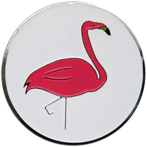 Flamingo golf ball marker