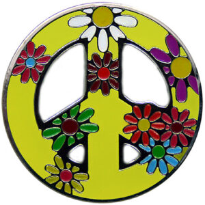 Peace Love Golf Yellow ball marker