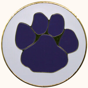 Purple & White Paw ball marker